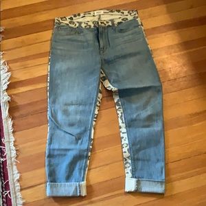 Hudson (Partial) Leopard Print Jeans